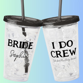 I Do Crew 花嫁の最後の夜 ブライズネーム アクリルタンブラー