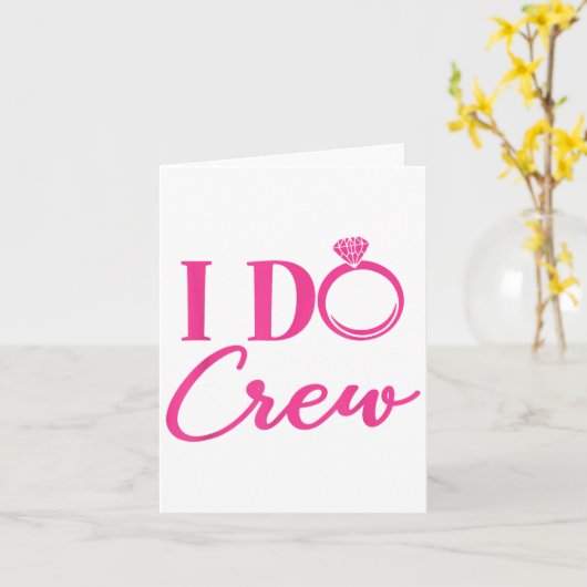 I Do Crew, Bachelorette Party, Matching, Group, Br カード (黄色い花)