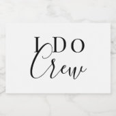 I Do Crew Bridesmaidバチェロレッテ スパークリングワインラベル (シングルラベル)