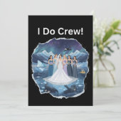 I do Crew Bridesmaid Winter Wedding Bachelorette 招待状 (スタンド正面)
