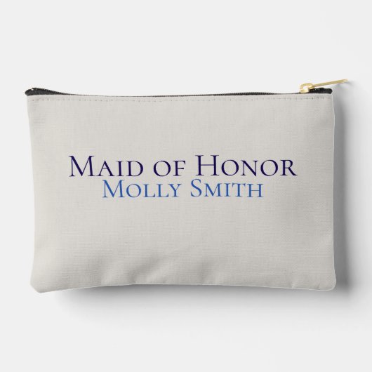 I Do Crew in Blue – カスタムウェディングパーティー アクセサリーポーチ (裏面)