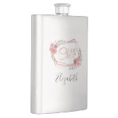 I Do Crew Pinkフローラ赤面ピンク花グリーン フラスク (右)