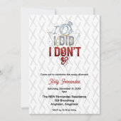 I Do, I Did, I Don't Divorce Party 招待状 (正面)