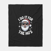 I Do It For The Hos Christmas African American フリースブランケット (正面)