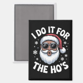 I Do It For The Hos Christmas African American  マグネット (正面/裏面)
