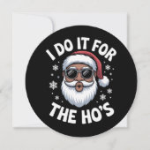 I Do It For The Hos Christmas African American 招待状 (正面)
