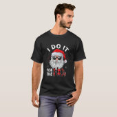 I Do It For The Hos Christmas Santa In Sunglasses  Tシャツ (正面フル)