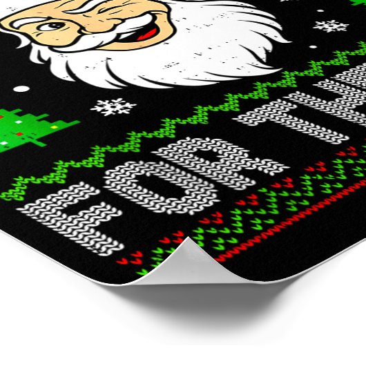 I Do It For The Ho's Santa Funny Inappropriate Chr ポスター (角)