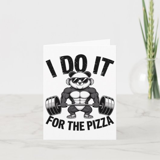 I Do It For The Pizza Barbell Bodybuilders Bodybui カード (正面)