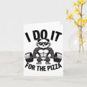 I Do It For The Pizza Barbell Bodybuilders Bodybui カード (黄色い花)