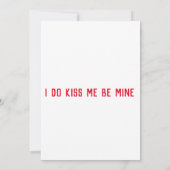 I Do Kiss Me Be Mine バレンタインデーの招待状 招待状 (裏面)