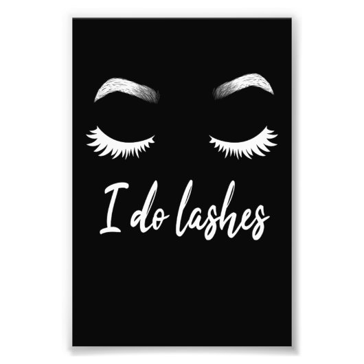 I Do Lashes Makeup Lashes Cosmetics フォトプリント (正面)