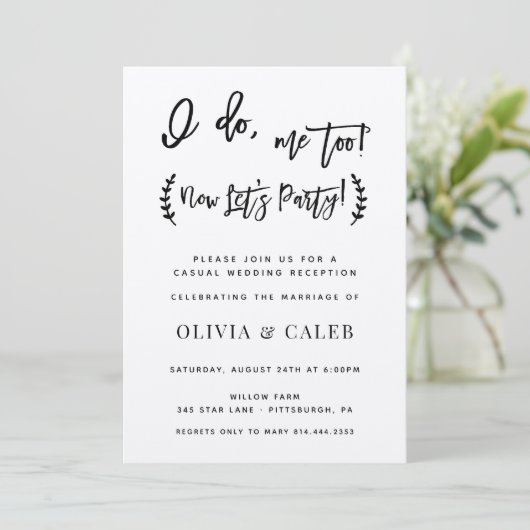 I Do Me Too: Reception Only 招待状 (スタンド正面)