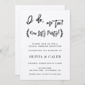 I Do Me Too: Reception Only 招待状 (正面/裏面)