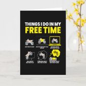 I Do My Free Time Bayckeバイクもしくは自転車に乗る人 カード (黄色い花)