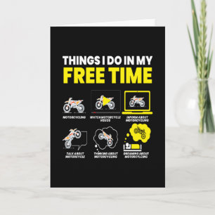 I Do My Free Time Bayckeバイクもしくは自転車に乗る人 カード