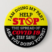 I DO MY Part - COVID 19 缶バッジ (正面)