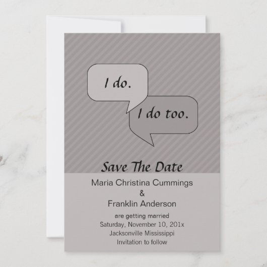 I Do Save The Date Announcement 招待状 (正面)