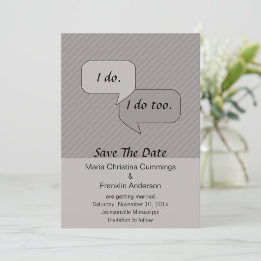 I Do Save The Date Announcement 招待状 (スタンド正面)