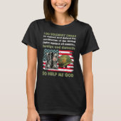 I Do Solemnly Swear So Help Me God American Flag V Tシャツ (正面)