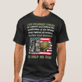 I Do Solemnly Swear So Help Me God American Flag V Tシャツ (正面)