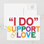 I DO support love (Prop 8) ポストカード (正面/裏面)