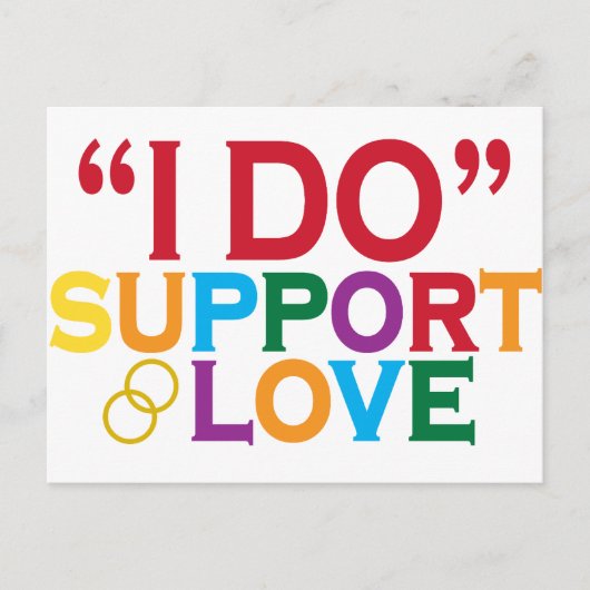 I DO support love (Prop 8) ポストカード (正面)