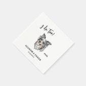  I Do Too Border Collie Dog Weddin スタンダードカクテルナプキン (角)
