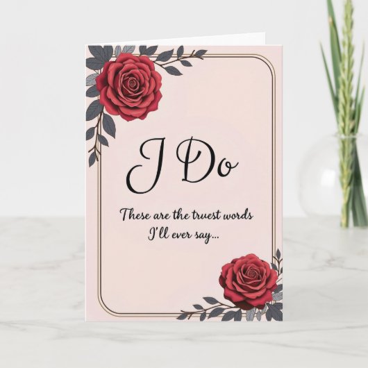 I Do Wedding Vows Card カード (正面)