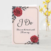 I Do Wedding Vows Card カード (黄色い花)