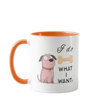 I Do What I Want ドッグマグ – かわいい反抗的な子犬のイラスト