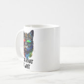 I Do What I Want Cat With Sungles  コーヒーマグカップ (正面左)