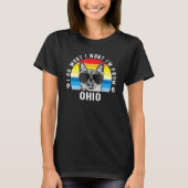I Do What I Want Cat  Women  Retro Ohio State Tシャツ (正面)