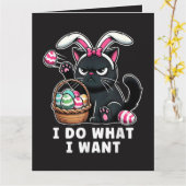 i do what i want Easter Cat カード (黄色い花)
