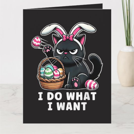 i do what i want Easter Cat カード (正面)