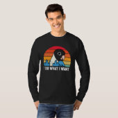 I Do What I Want Parrot I Blue masked Lovebird Tシャツ (正面フル)