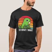 I Do What I Want Parrot I Green Parrotlet Tシャツ (正面)