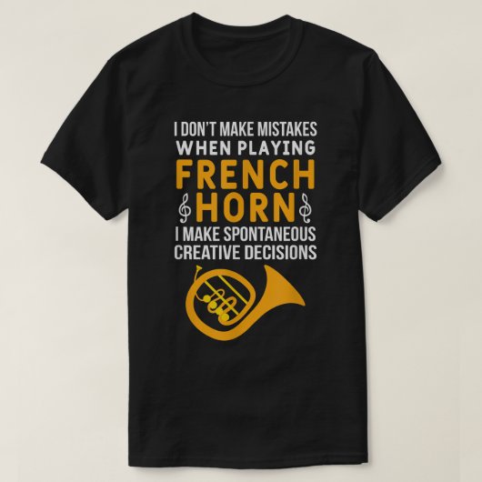 I Don_tが失敗する遊とき – フランスのHorn P Tシャツ (デザイン正面)