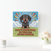 I Don’t Always Bark, It’s For Nothing スクエア壁時計 (ホーム)