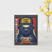 I Don’t Care - Honey Badger Gamer Design カード (黄色い花)