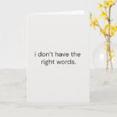 I Don’t Have the Right Words – Support & Sympathy カード (黄色い花)