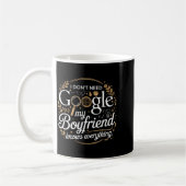 I Don’t Need Google My Boyfriend Knows Everything  コーヒーマグカップ (左)