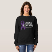 I Don t Remember Purple Ribbon Epilepsy Awareness スウェットシャツ (正面フル)