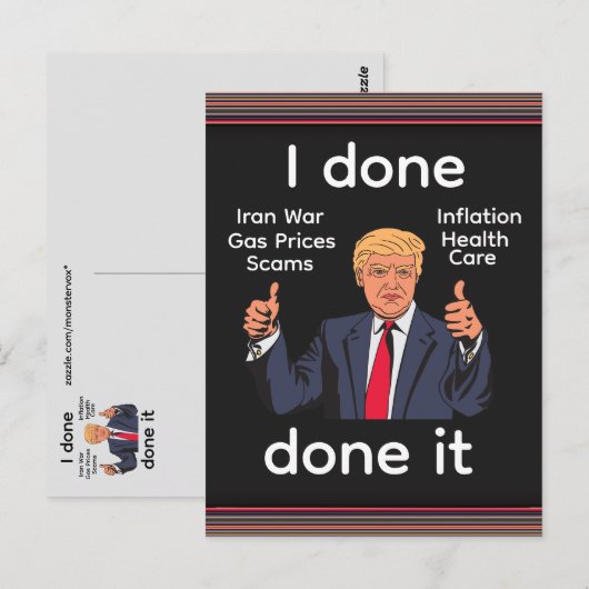 I Done Done It Postcard ポストカード (正面/裏面)