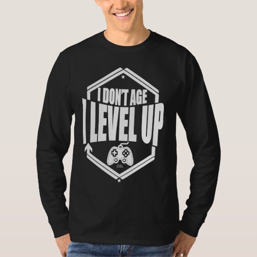 I don't Age I Level Up Gamer Dad Son Tシャツ (正面)