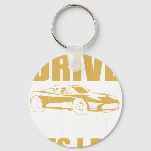 i don't always drive oh wait yes i do TESLA ROADST キーホルダー (正面)