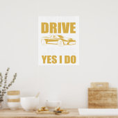 i don't always drive oh wait yes i do TESLA ROADST ポスター (キッチン)