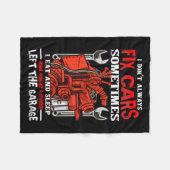 I Don't Always Fix , Sometimes I Eat And Sleep Car フリースブランケット (正面(横))