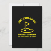 I dont always play funny golfing golfer golf サンキューカード (正面)