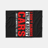 I Don't Always Talk About - Funny Car Lover  フリースブランケット (正面(横))